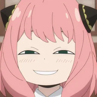 😈 Anya Forger Spy x Family anya forger, spy x family, anime, cartoon, süß, lustig, meme, kind whatsapp sticker