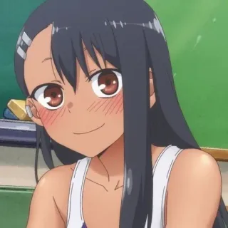🌟 Nagatoro Don't Toy With Me, Miss Nagatoro Anime, Nagatoro, süß, Cartoon, Mädchen, Schule, lächelnd whatsapp sticker