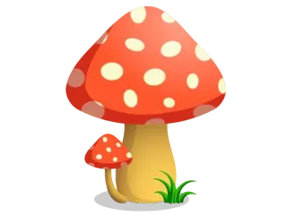 🍄 paddenstoel, zwam, paddestoelen, natuur, bos, plant telegram sticker