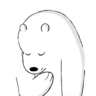 😞 Ice Bear We Bare Bears Ice Bear, We Bare Bears, desenho animado, urso polar, animação telegram sticker