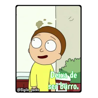 🤦‍♂ Morty Rick and Morty Deixa de ser burro. dessin animé, animé, Rick et Morty, Morty, drôle, série TV telegram sticker