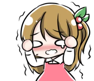😖 Anime, Garota, chorando, triste, fofa, desenho animado, kawaii, lágrimas telegram sticker