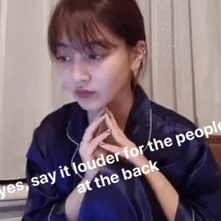 👍 yes, say it louder for the people at the back meme, reaction, viral, sarcastic telegram sticker