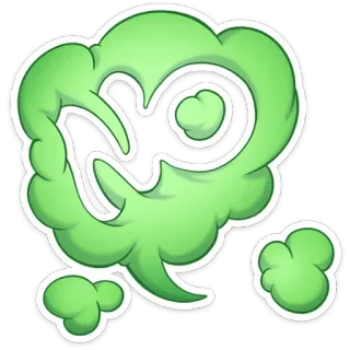 🙅‍♂️ nuvola, verde, fumo, tossico, astratto telegram sticker