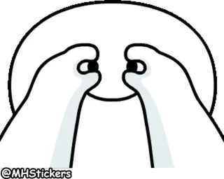 👀 @MHStickers piangere, lacrime, triste, emozione, mani telegram sticker