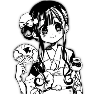 😊 Yashiro Nene Toilet-bound Hanako-kun Anime, Mangá, Fofo, Personagem, Garota, Yukata, Fã telegram sticker