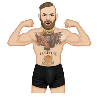 💪 Conor McGregor MCGREGOR Conor McGregor, MMA, combattant, tatouages, champion, UFC, sport telegram sticker