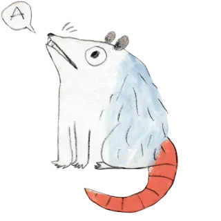 😐 A szczur, gryzoń, zwierzę, kreskówka, naklejka telegram sticker
