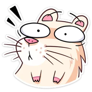😳 แมว, การ์ตูน, สติกเกอร์, ตลก, สัตว์, น่ารัก telegram sticker