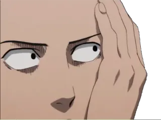 😑 Saitama One-Punch Man anime, reação, Saitama, One-Punch Man, confuso telegram sticker