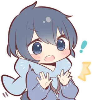 😣 Аниме, Мультфильм, Чиби, Милый, Манга, Парень, Каваий telegram sticker