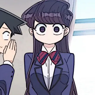 🧬 Komi Shouko Komi Can't Communicate Anime, Komi Can't Communicate, Komi Shouko, Mignon, Manga, Dessin animé, Uniforme scolaire whatsapp sticker