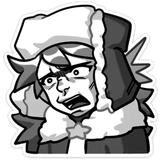 😱 тревога, аниме, мультфильм, обеспокоен, страх telegram sticker