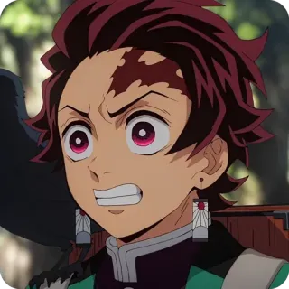 😖 Tanjiro Kamado Demon Slayer anime, demon slayer, tanjiro, tanjiro kamado, angry whatsapp sticker