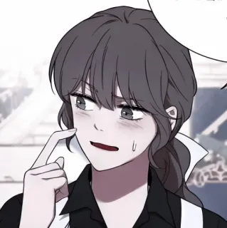 🕰 wanita, anime, karakter, gadis, kartun, ekspresi telegram sticker