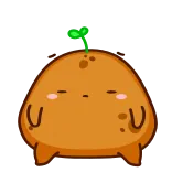 🥰 ЛЮБЛЮ love, cute, potato, cartoon, russian, heart, люблю telegram sticker