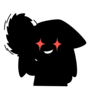 😈 Emoji, Senyum, Mata, Gelap, Berkilau, Merah telegram sticker