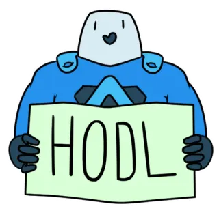🤝 HODL HODL, crypto, investissement, mème, finance whatsapp sticker