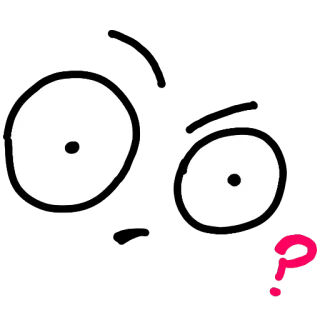 ❓ olhos, ponto de interrogação, escuro, desenho animado whatsapp sticker