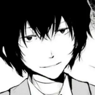 📄 Osamu Dazai Bungo Stray Dogs Anime, Manga, Osamu Dazai, Bungo Stray Dogs, Portret, Czarno-białe telegram sticker