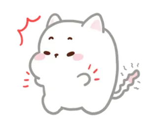 😥 Katze, süß, Tier, weiß, Cartoon telegram sticker