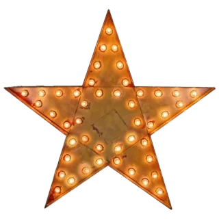 🌟 star, lights, decoration, illuminated, glowing, metallic whatsapp sticker