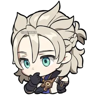 🤔 Albedo Genshin Impact Albedo, Genshin Impact, character, video game, anime telegram sticker
