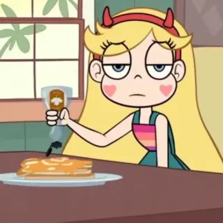 💫 Star Butterfly Star vs. the Forces of Evil Dibujos animados, Estrella, Panqueques, Jarabe de arce, Magia, Princesa whatsapp sticker
