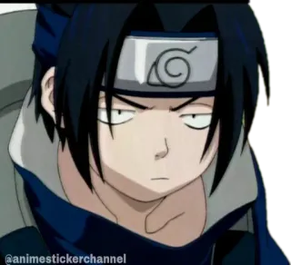 😒 Sasuke Naruto @animestickerchannel anime, cartoon, sticker, sasuke, naruto telegram sticker