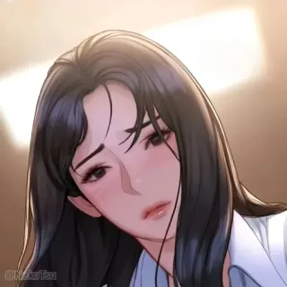 😢 femme, anime, asiatique, triste, portrait, fille telegram sticker
