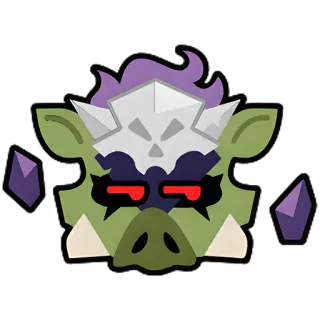 🐽 sticker, boar, skull, cartoon, game telegram sticker