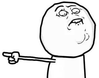 👈 meme, rage comic, pointing, funny, internet whatsapp sticker