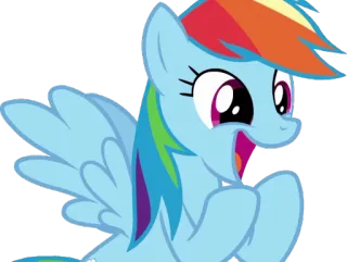 😃 Rainbow Dash My Little Pony cartoon, pony, rainbow, friendship, cute telegram sticker