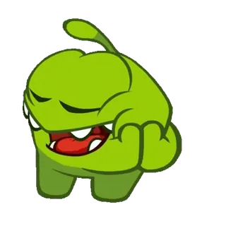 😍 Om Nom Cut the Rope Om Nom, Cut the Rope, Verde, Desenho animado, Doce, Jogo whatsapp sticker