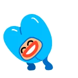 😂 Herz, Figur, Sticker, Cartoon, Blau, Fröhlich telegram sticker