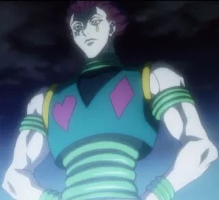 😕 Hisoka Morow Hunter x Hunter Anime, Villano, Payaso, Cartas, Mago whatsapp sticker