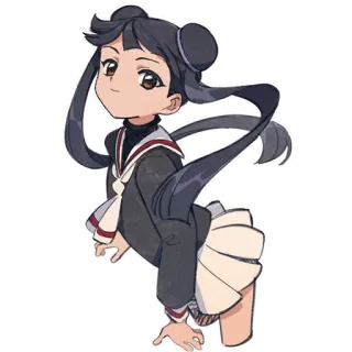 😄 chica, anime, dibujo animado, personaje telegram sticker