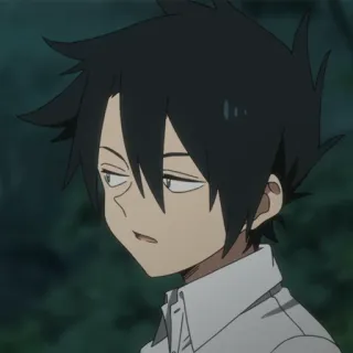 🤨 Ray The Promised Neverland Anime, Kreskówka, Postać, Ray, The Promised Neverland telegram sticker