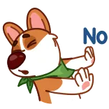 🙅‍♂️ NO- dog, no, rejection, cartoon, animal telegram sticker