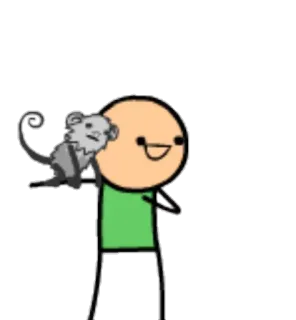 😂 Cyanide and Happiness, การ์ตูน, พอสซัม, ตลก, สติกเกอร์, อารมณ์ขัน telegram sticker