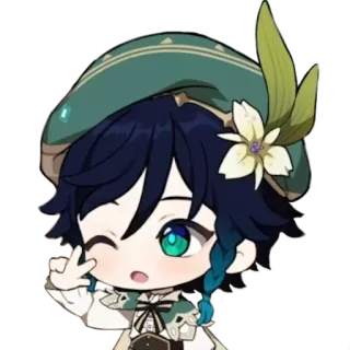 ✌️ Venti Genshin Impact Venti, Genshin Impact, Anime, Personagem, Video game telegram sticker