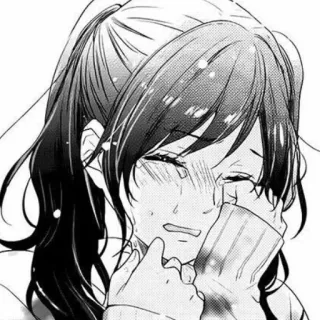 💀 Anime, Mädchen, weinend, traurig, Manga, Tränen telegram sticker