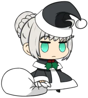 🎄 Рождество, Санта Клаус, Праздник, Мультфильм, Милый, Аниме telegram sticker