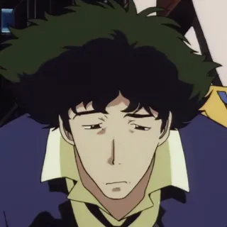 🚬 Spike Spiegel Cowboy Bebop anime, Cowboy Bebop, Spike Spiegel, personagem, animação, western espacial, Netflix whatsapp sticker