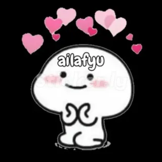 ❤️ ailafyu süß, Cartoon, Liebe, Herzen, Zuneigung, Figur whatsapp sticker