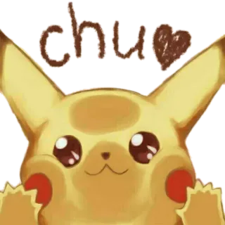 😘 Pikachu Pokemon chu ปิกาจู, โปเกมอน, อนิเมะ, น่ารัก, หัวใจ, ไฟฟ้า telegram sticker