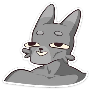 😁 rabbit, smirk, cartoon, animal, meme whatsapp sticker