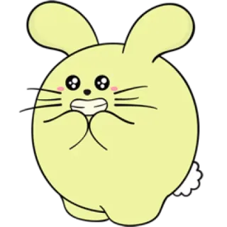 😃 coniglio, carino, animale whatsapp sticker