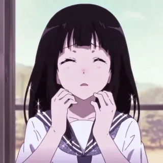 😆 Anime, Ragazza, Uniforme scolastica, Felice, Carino, Scintillio telegram sticker