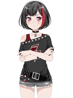 😠 Anime, Chica, Personaje, Lindo, Manga, Rock telegram sticker